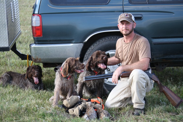 Wirehaired Pointing Griffons grouse