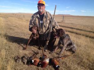 Randy and Roxy (18 month old Wirehaired Pointing Griffon female) had a great time in North Dakota!