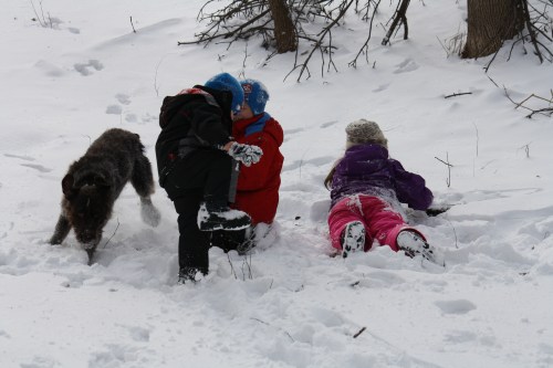 Sam checking on the kids