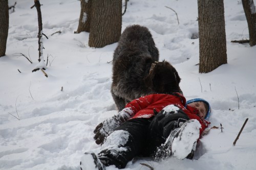 Sam giving Conrad a kiss