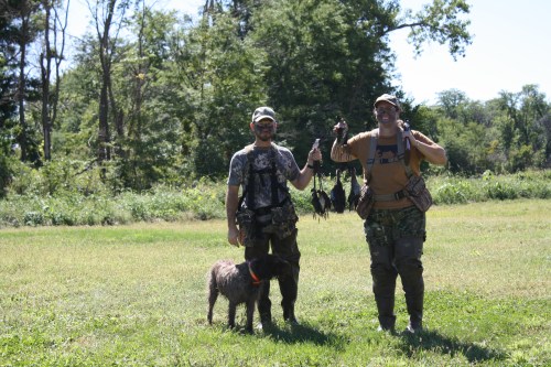 Charles, BB and I with the harvest