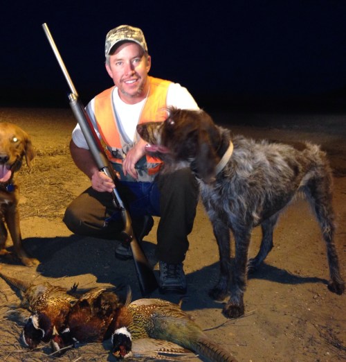 Mike and Frankie with CO roosters