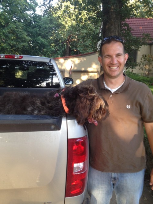 Ben with Nate ready to head home