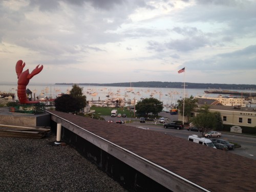 View of Rockland Harbor from the 5th floor of the Trade Winds