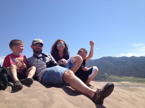 Mom finally made it up the dune to get a pic.