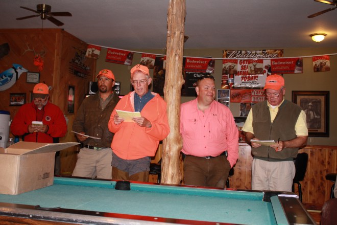 L to R apprentice from NJ, Gabby Awbray, Mike Garriott, Darin Tolzin, and apprentice John Green at the reading of the scores.