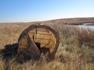 The bale blind setup
