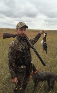 Charles, Fire and the Wood Duck drake with no woods in sight.