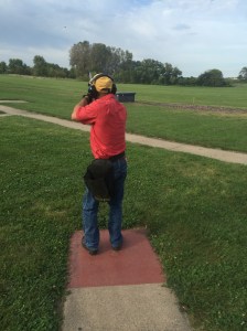 Charles shooting skeet