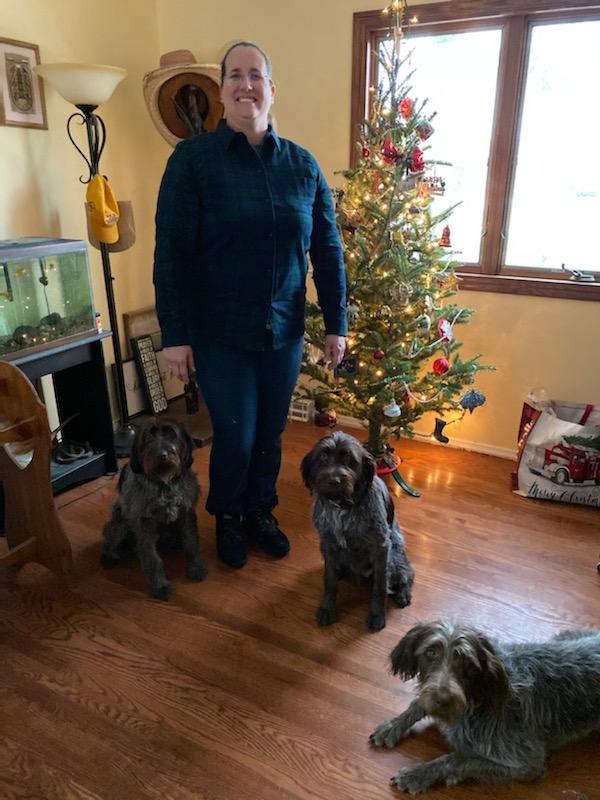 The dogs and Charity Upchurch