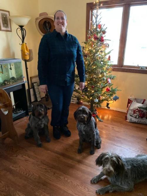 The dogs and Charity Upchurch